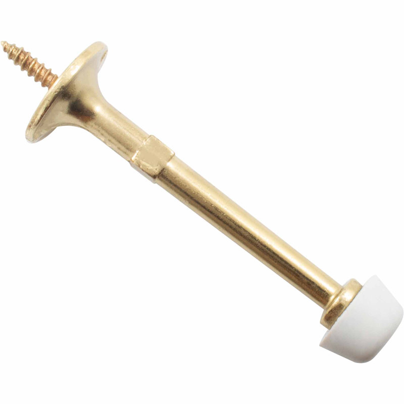 2-7/8" Basic Solid Door Stop, Polished Brass