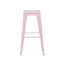  30 tabourets de comptoir en métal industriels 30 po, ensemble de 4 tabourets de bar empilables intérieur / extérieur, rose-46415761-46415763-46415774