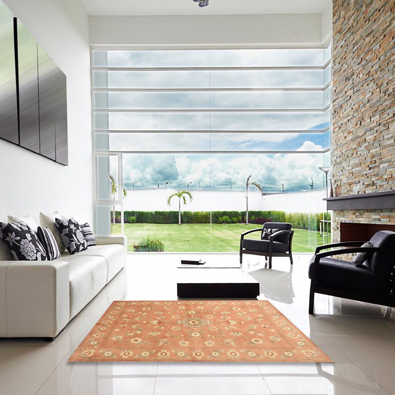 Tapis brun contemporain, Carré 4 pi