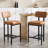 Modern Upholstered Counter Stool With Backrest, Beautiful Low Barstool For Kitchen Island, Bar And Counter-1691899666