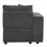 Fauteuil d'appoint gris clair à dossier gauche, sièges rembourrés confortables pour adultes, mobilier d'appoint de chambre à coucher de salon
