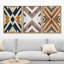 «Southwest Wood Effect Geometric Abstract Vintage Western Decor», reproduction d'art sur toile encadrée 3 pièces-91875138-91875134