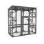 Enclos pour chat en bois gris (60 po) gris conçu pour plusieurs chats sauvages. Comprend six plateformes, une grande porte d'entrée et un toit imperméable.