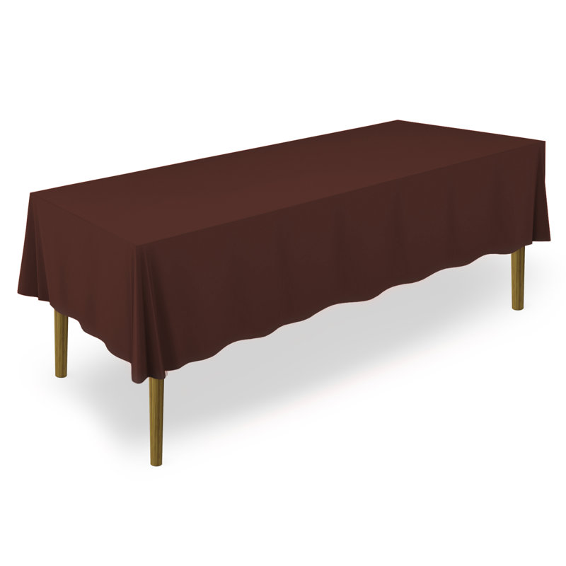 Chocolate Brown 90 x 156 Inch Rectangular Polyester Tablecloth