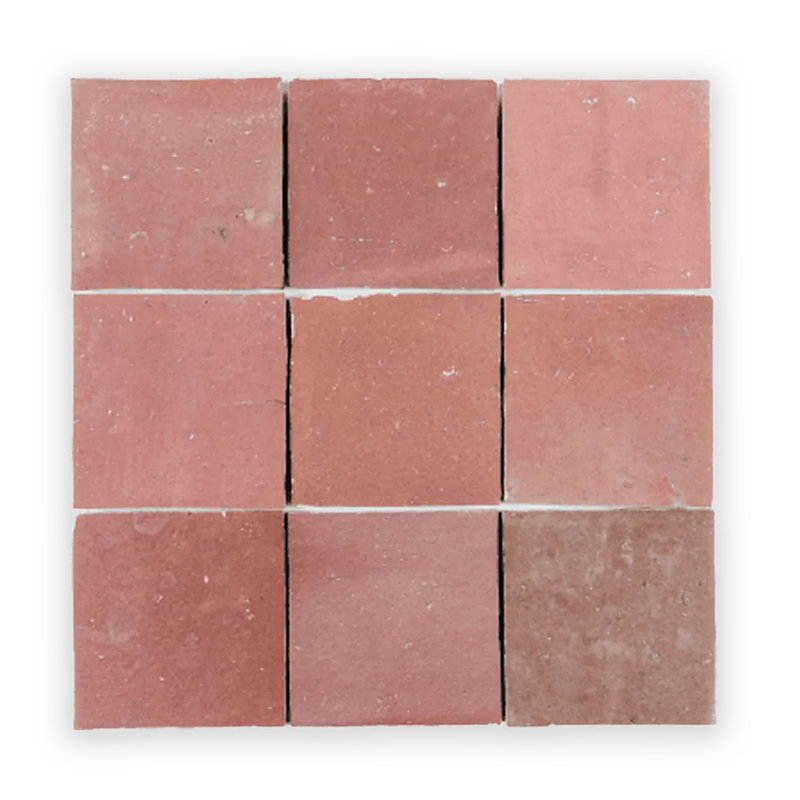 Old Rose Zellige Ceramic Wall Tile, Pink