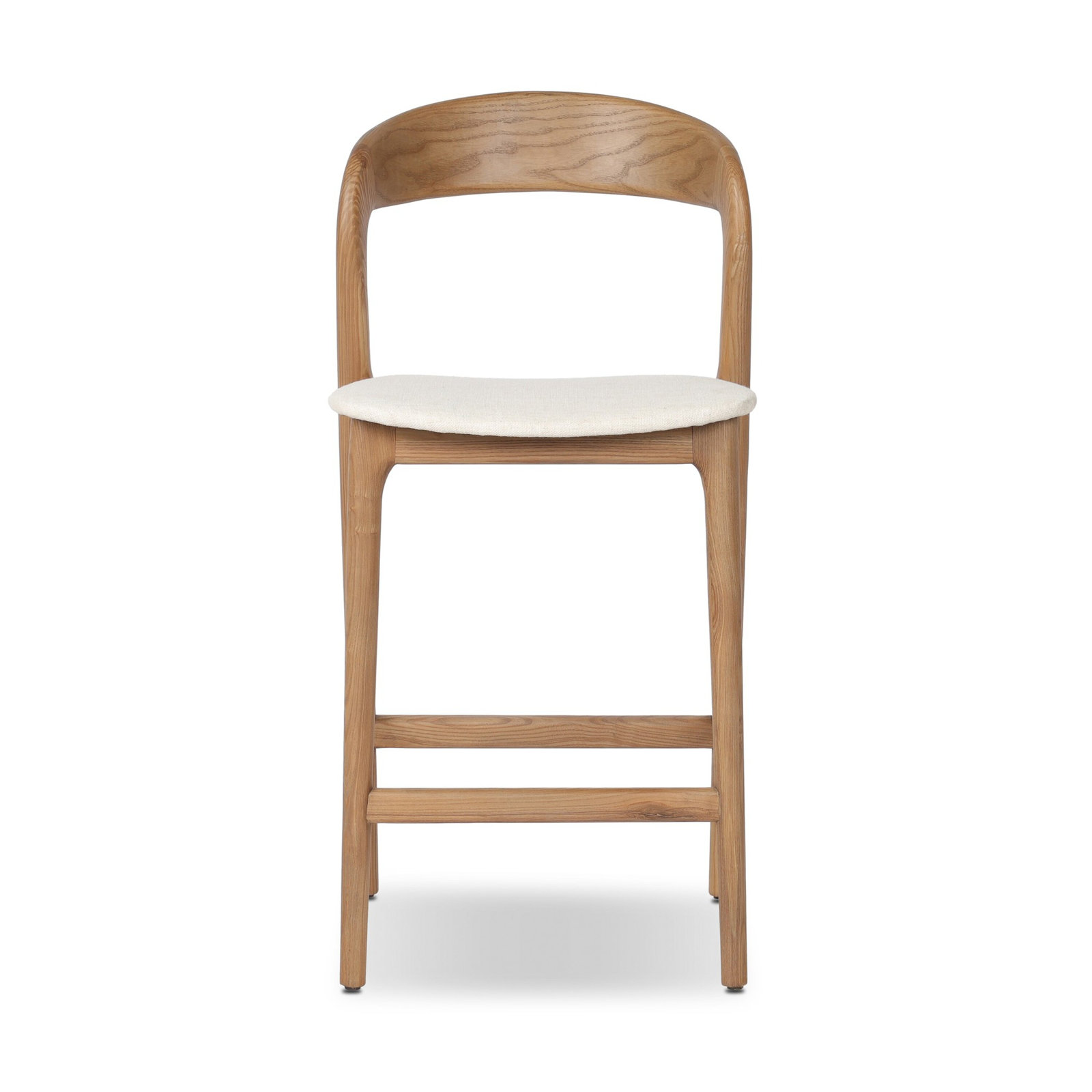 Kayla Bar Stool, Alcala Cream Polyester Blend/Amber Ash, Counter Stool (26.5" Seat Height)