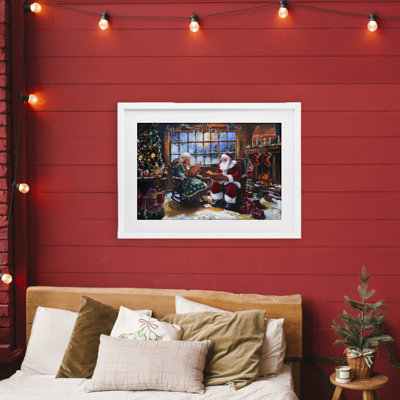 «Mr. and Mr. Claus Hearth», reproduction sous verre encadrée, design par Sara Culpepper