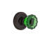 Classic Rosette with Crystal Emerald Door Knob-166017958-166017952