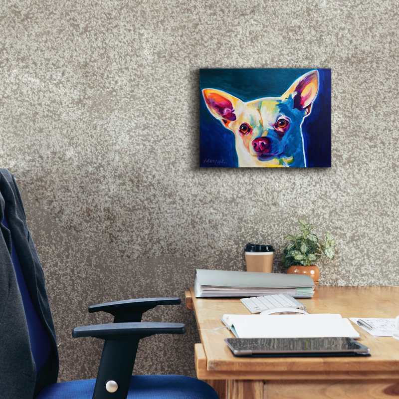 "Chihuahua - Coco" par Dawg Painter, H 12 po x l 16 po x P 0,75 po