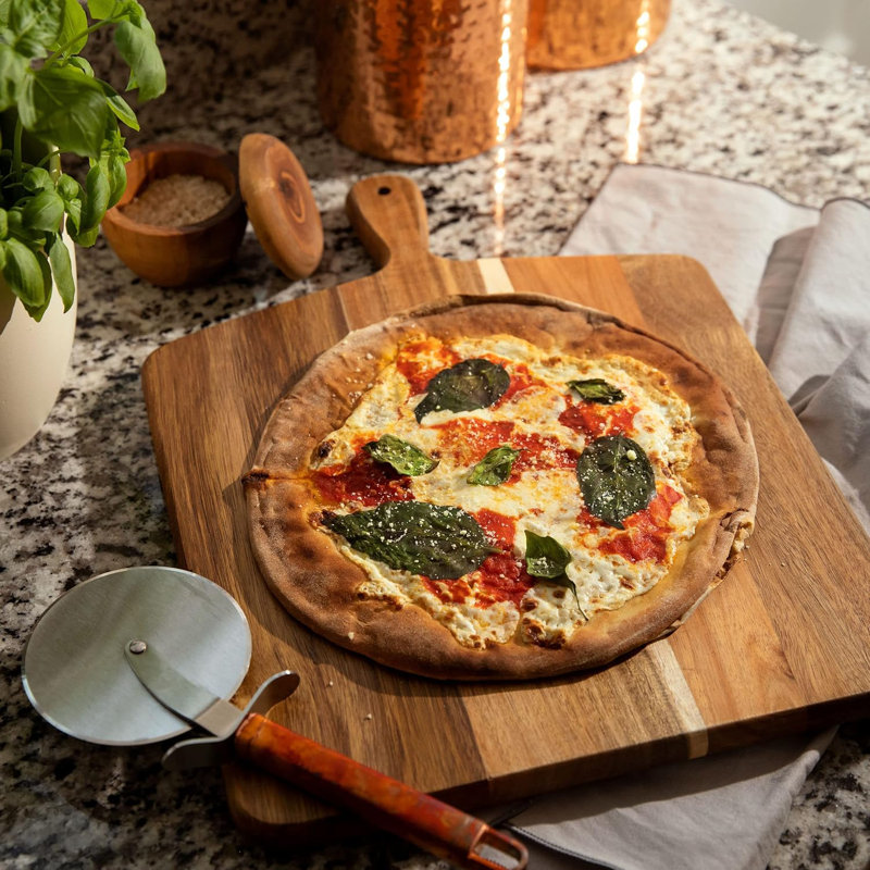 Acacia Wood Cutting & Serving Board With Handle