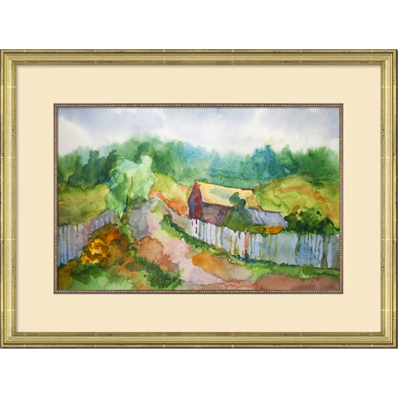 Cottage on the Cape I - Peinture encadrée sur papier