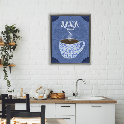 Cadre flottant tasse à café Java Java Time, design par Lori Mosley