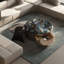 Table basse en marbre avec structure en acier inoxydable-105339008