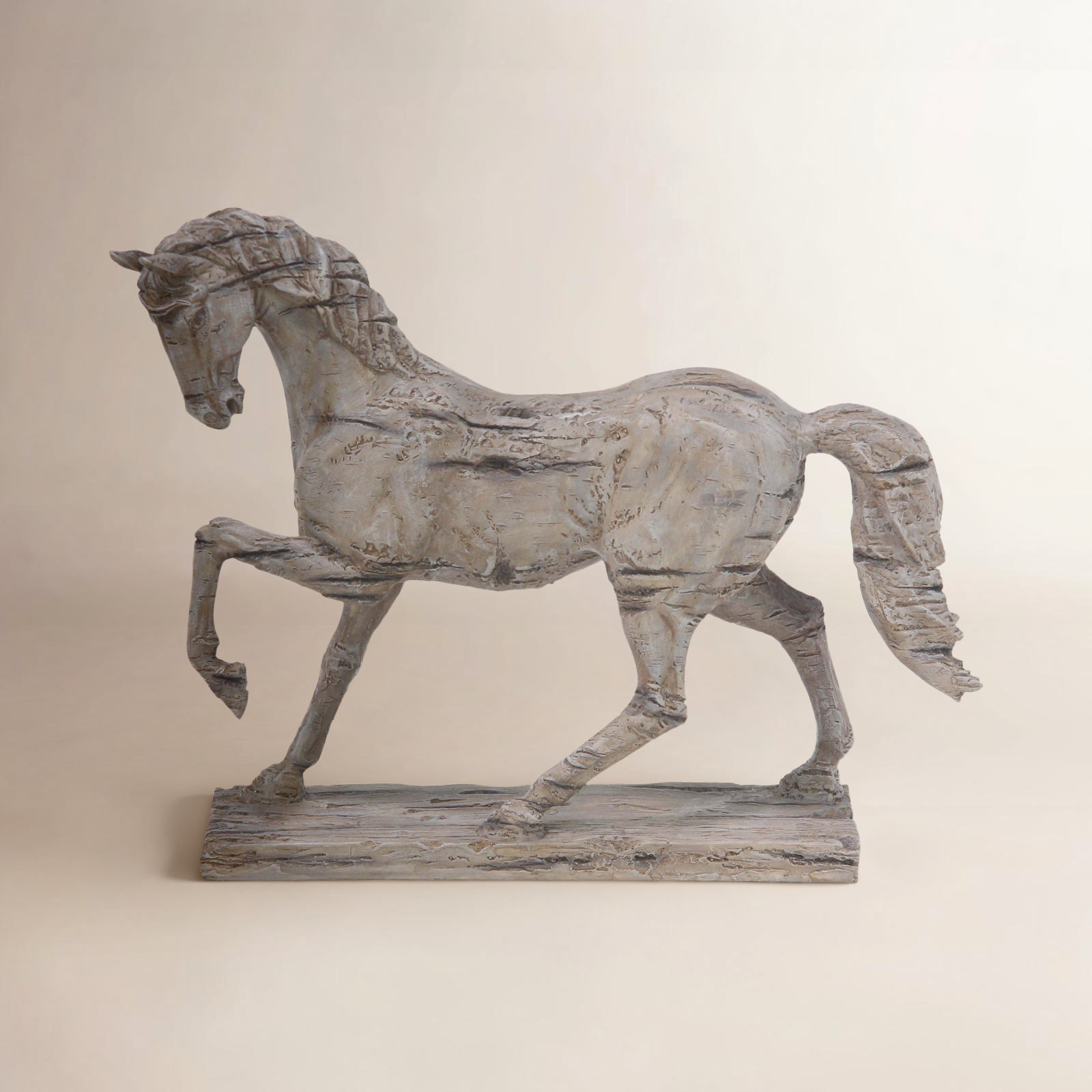 Polystone Prancing Horse Sculpture