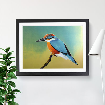 Delightful Kingfisher Bird 1 Piece Single Picture Frame Painting