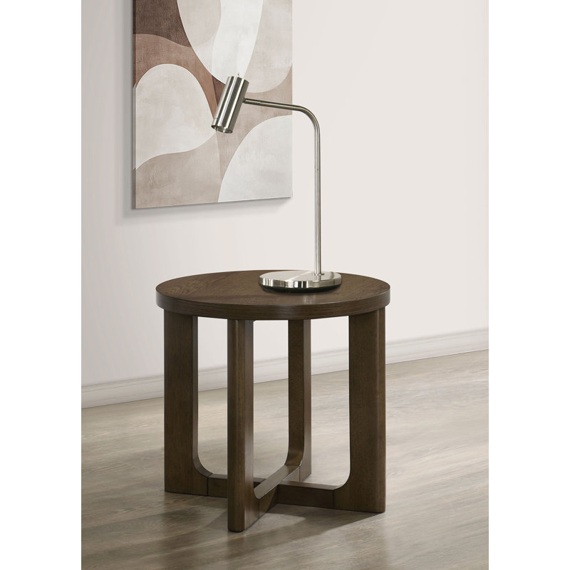 Table de bout transitionnelle de 23,9 po de largeur, brun, Transitional Brown