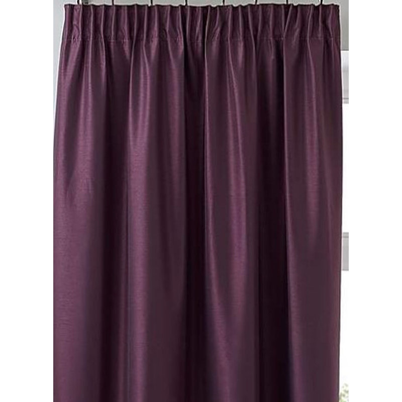 Jaqueline Semi Sheer Curtain Pair, Aubergine, 228 W x 137 D cm