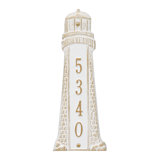 Lighthouse 4-Line Lawn Address Sign
