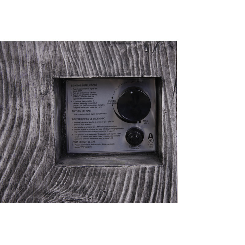 Square Steel Propane Smokeless Fire Column