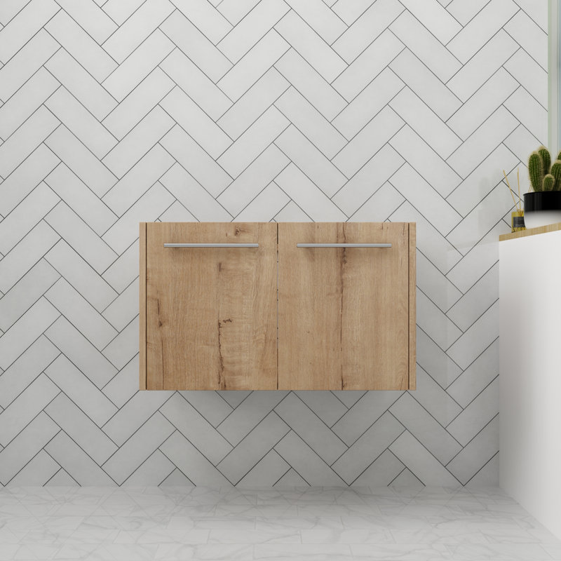 Base de meuble-lavabo flottant de 30 po avec porte à fermeture en douceur