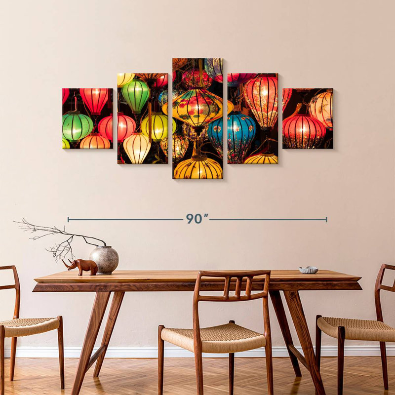 Glowing Chinese Lanterns, 42" H x 92" W