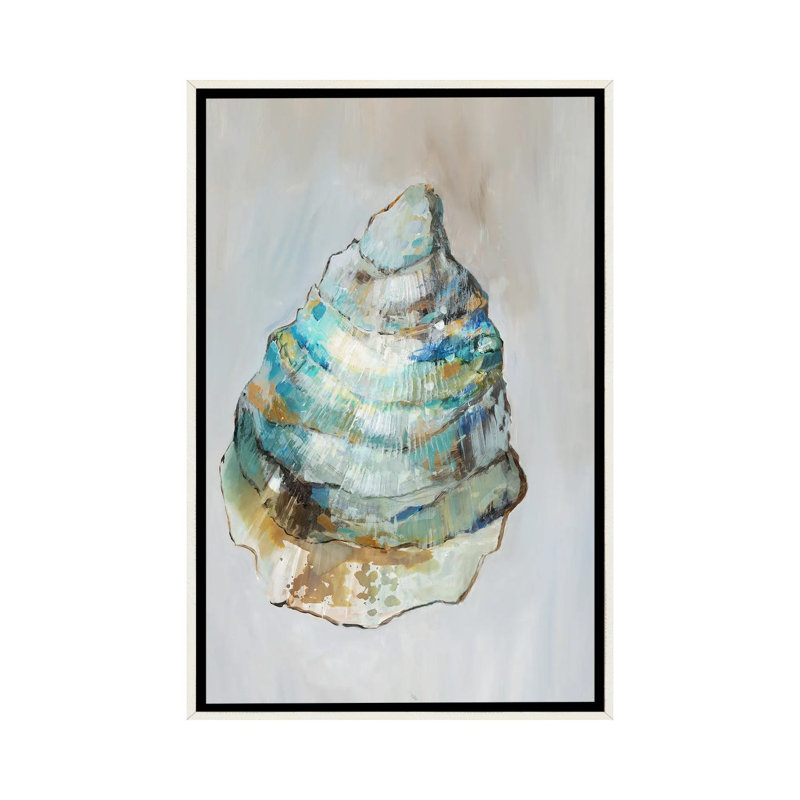 Nautical Whispers II, Distressed White Floater Framed Canvas, No Mat, 60" H x 40" W x 1.5" D