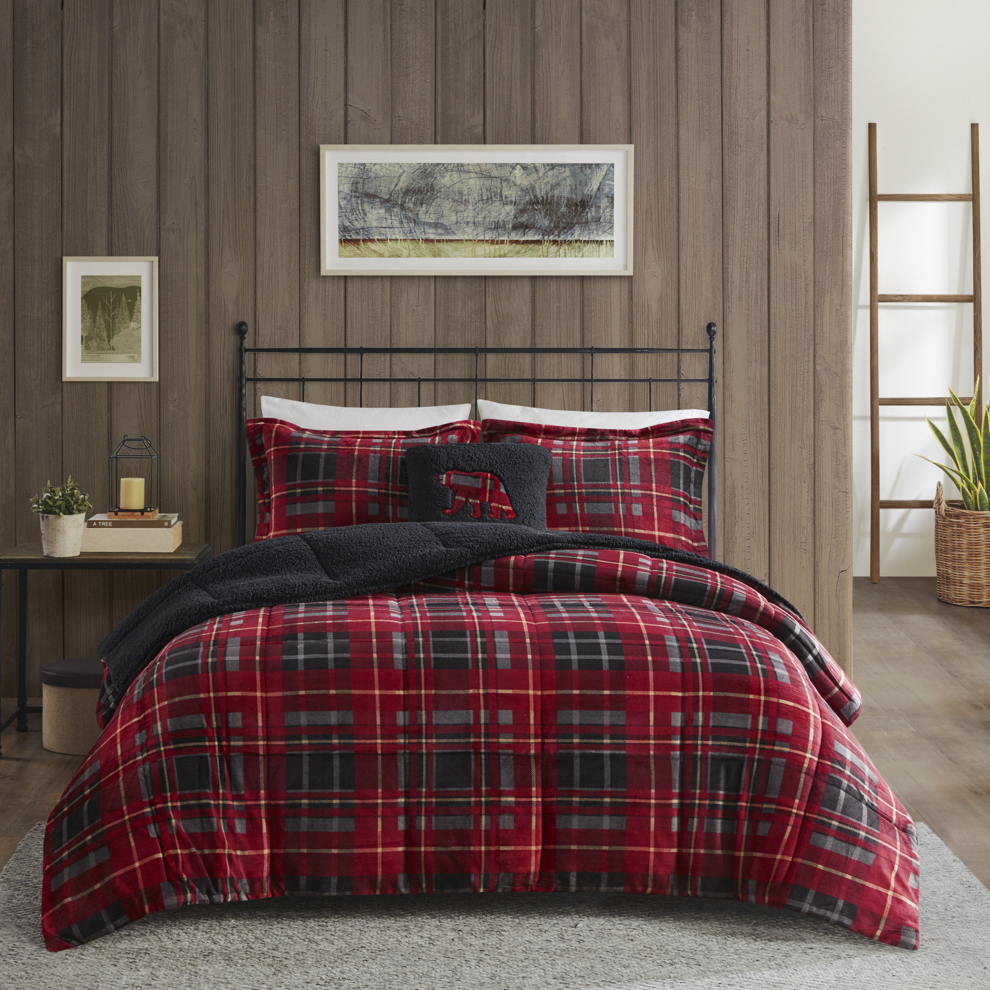 Alton plush to sherpa comforter hot sale set woolrich