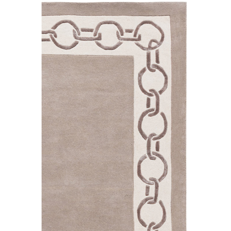 Metro 290 Hand Tufted 80% Wool; 10% Viscose; 10% Cotton Geometric Rug, Runner 2'3" x 8'