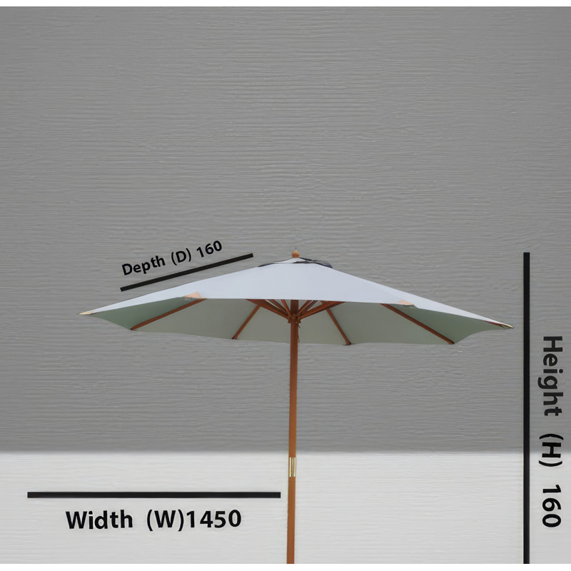 Laketta 145cm Market Parasol, Grey