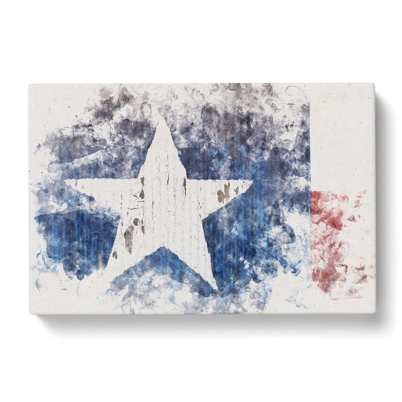 Flag Of Texas - Wrapped Canvas Print, 35cm H x 50cm W x 3cm D