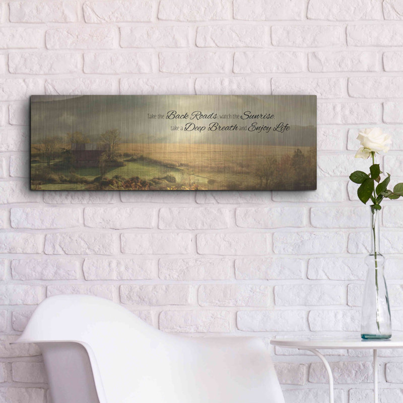 «Enjoy Life» par Lori Deiter, art mural en métal, H 12 po x l 36 po