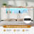 Farmhouse Full Storage Bed Frame with Bookcase Headboard, LED Lights, Charging Station & 4 Drawers, Wood Platform Bed, White-411781280-413799467
