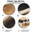 «Brown Minimal Curves - Abstract Shapes Large Round», art mural en métal-1436748018