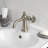 Kingston Brass Wendell Single-Handle 1-Hole Deck Mount Bathroom Faucet with Knurled Handle and Push Pop-Up Drain-91111353