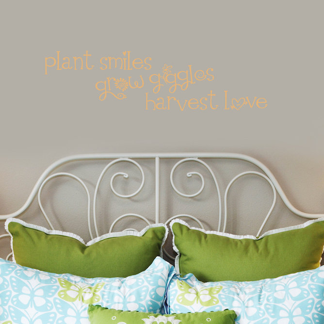 Adhésif décoratif plantes sourires, giggles grow, récolte love, Mandarine