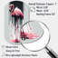 Flamant rose avec peinture dégoulinant1 - Flamant rose en forme de cylindre, art mural asymétrique en métal-411243717