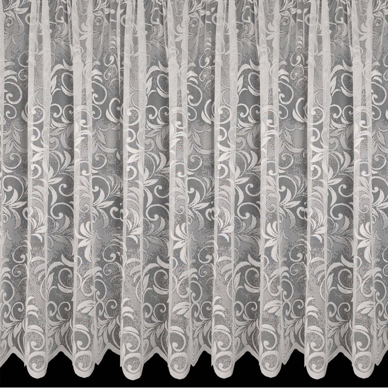 Wooten Lace Semi Sheer Curtain Single Panel, 500cm Width x 206cm Drop