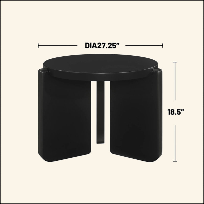 Round Wooden End Table