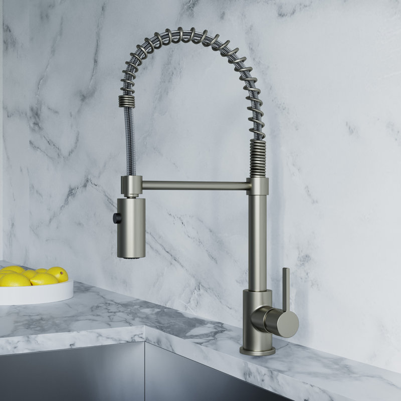 Dowell Pull Down Kitchen Faucet, Brushed Nickel