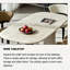 Table de salle à manger moderne et minimaliste ovale, plateau de table en travertin naturel-707576154