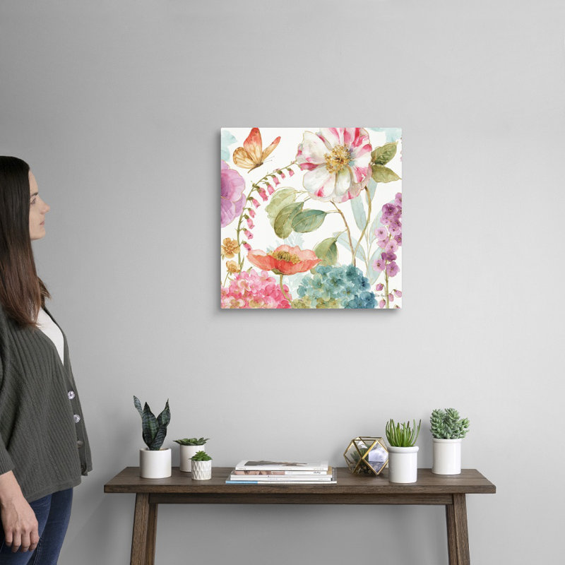 «Rainbow Seeds Flowers II» par Audit Lisa - reproduction d'art sur toile, Toile tendue, H 20" x l 20" x P 1"