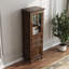 Armoire de présentation et de rangement brune de style américain-2095346468