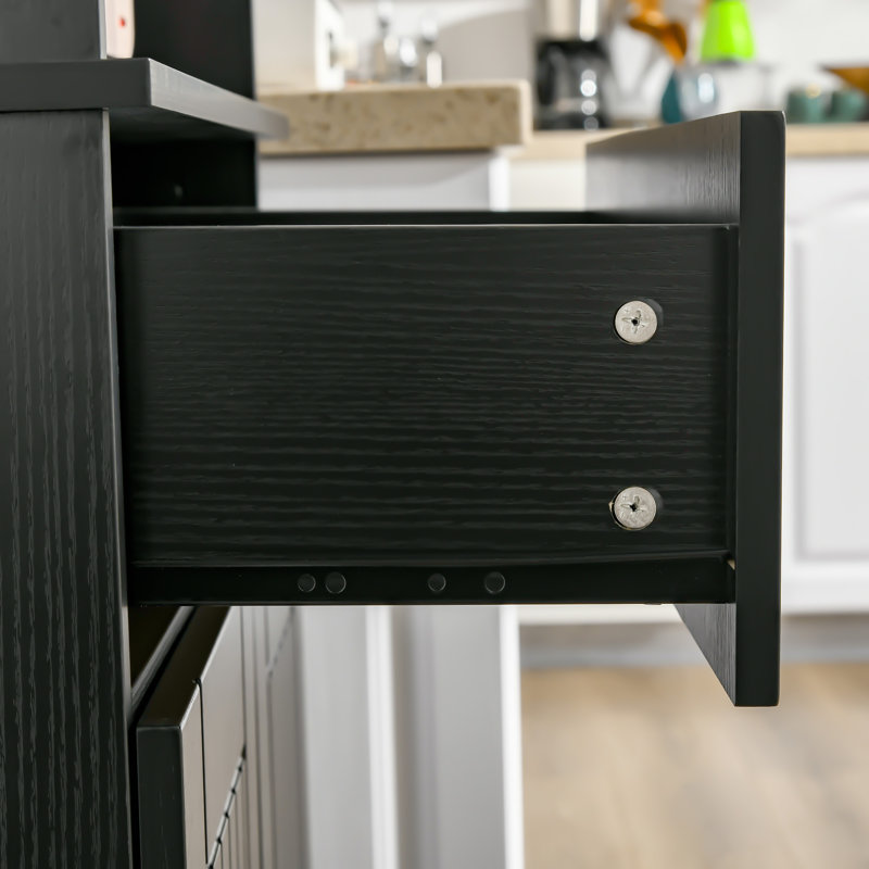 Homcom 72'' Kitchen Pantry, Black 