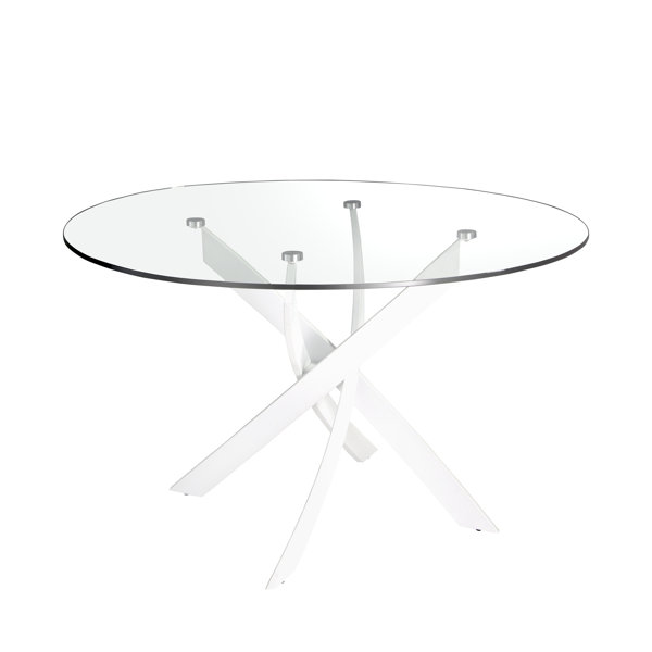 Angel Cerda Round Glass Dining Table | Wayfair.co.uk