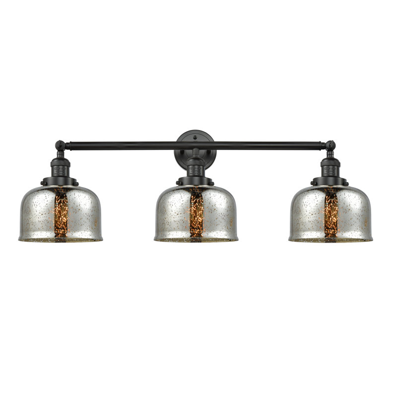 Placencia 3 - Light Dimmable Vanity Light, 60 Watt Vintage Incandescent Bulb, Silver Mercury, Antique Copper