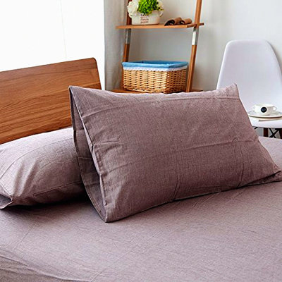 UltraSoft Cotton Pillowcase Set - Queen Size 20x30 - Lightweight, Cozy, Long Lasting - Pack of 2 - Pale Mauve - Breathable Bedding Essentials