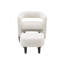 Fauteuil d'appoint courbé compact avec repose-pieds assorti et pieds en bois massif