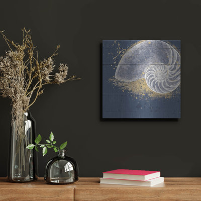 Art mural en métal luxueux «Calm Seas 9 No Words» par Janelle Penner