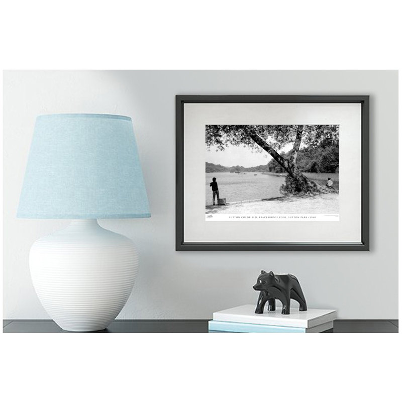 Sutton Coldfield, Bracebridge Pool, Sutton Park C1960 1 Piece Single Picture Frame Wall Art, 60cm H x 80cm W x 2.3cm D