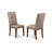 5 Piece Dining Set Includes a Rectangle Dining Room Table with Dropleaf and 4 Dark Khaki Linen Fabric Upholstered Chairs, Mahogany-1354736902-1354736897-1354736896